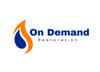 On Demand Restoration logo featuring black and orange flame design