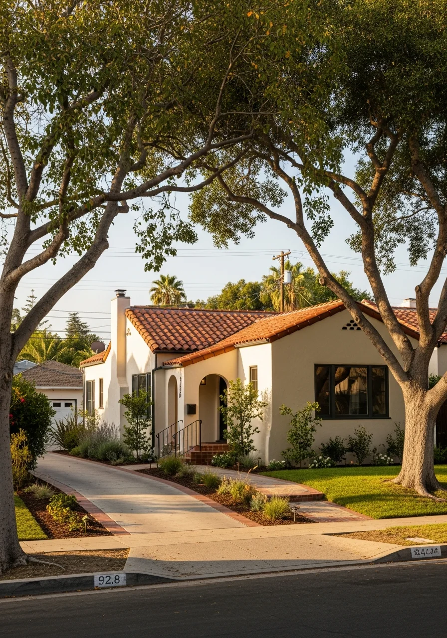 Glendale home exterior with architectural detail and residential neighborhood setting.